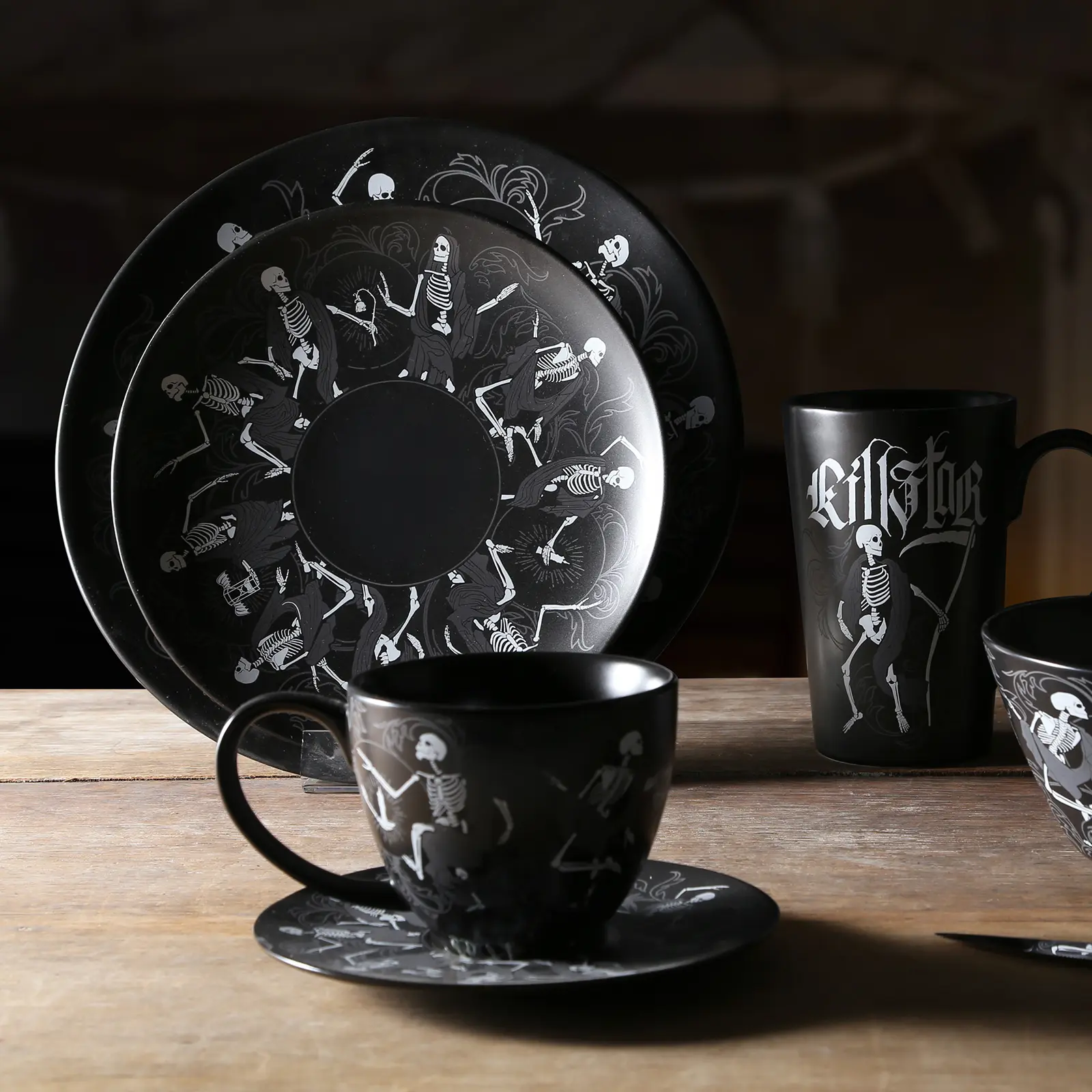 wholesale ceramic dinnerware set_skull style (5)