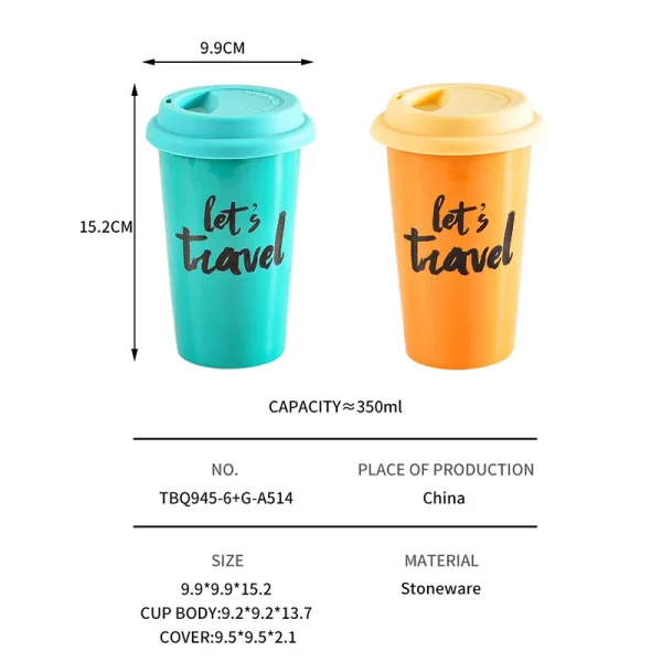 wholesale ceramic travel mug 2