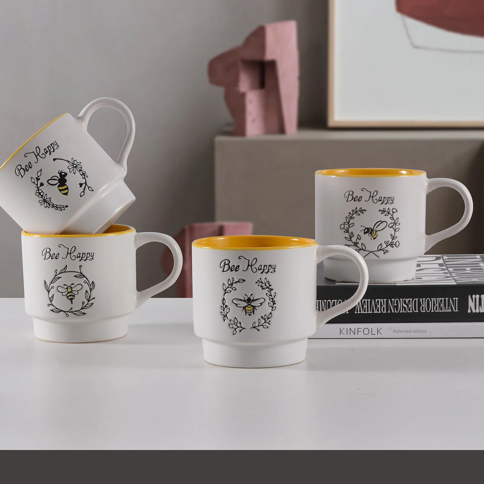 Großhandel stapelbar Keramik Tasse 2