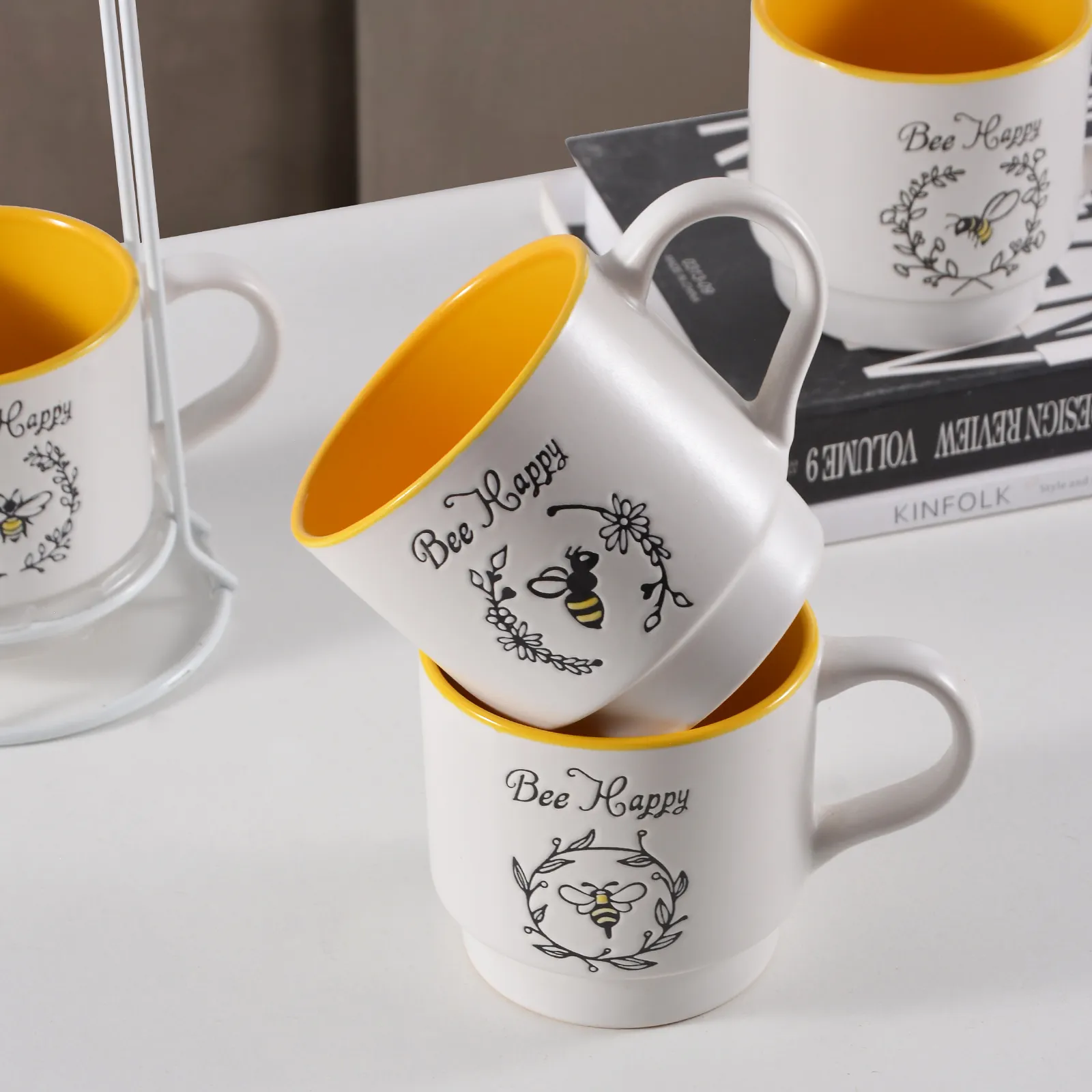 wholesale stackable ceramic cup 3