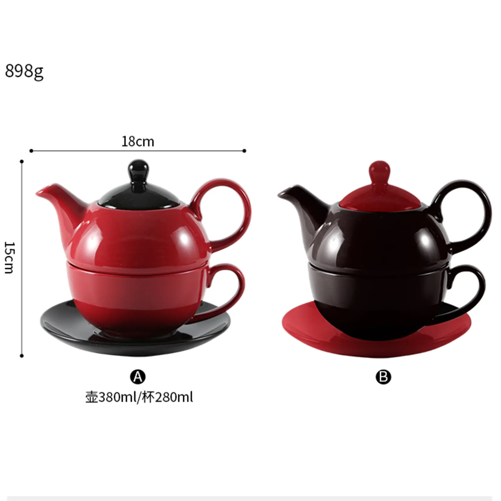 ceramic teapot and cup set dimension
