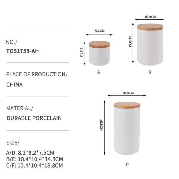 details of ceramic canister set
