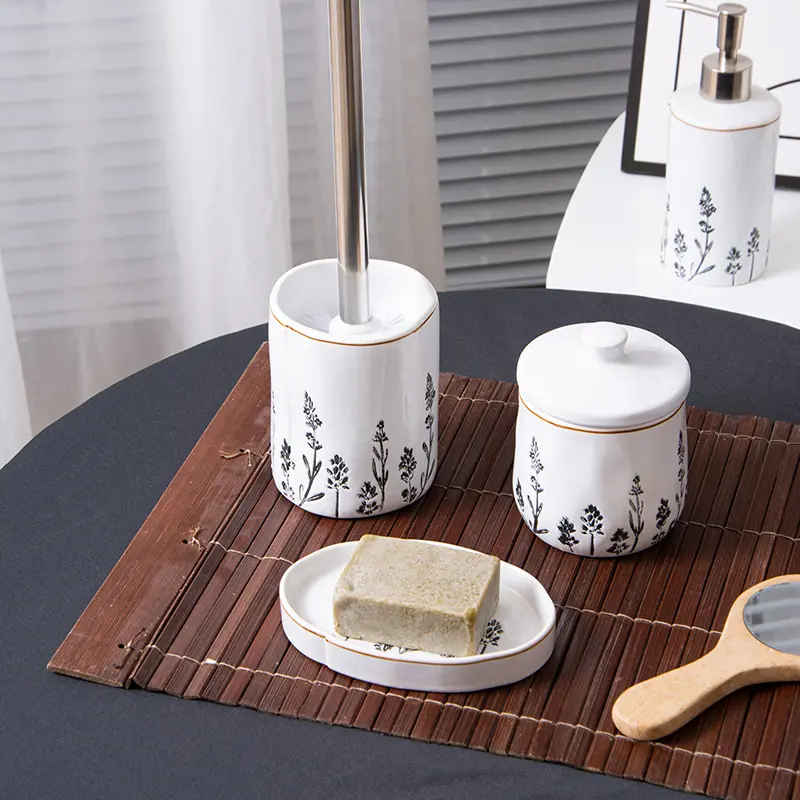 wholesale 6-piece ceramic bathroom accessories set (5)