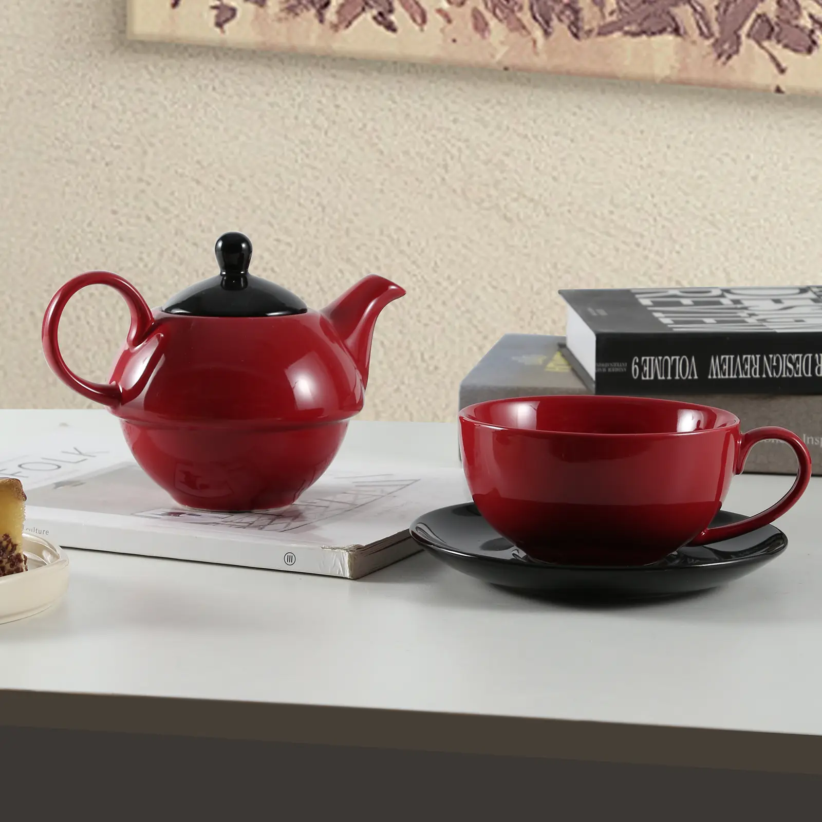wholesale ceramic teapot and cup set (2)