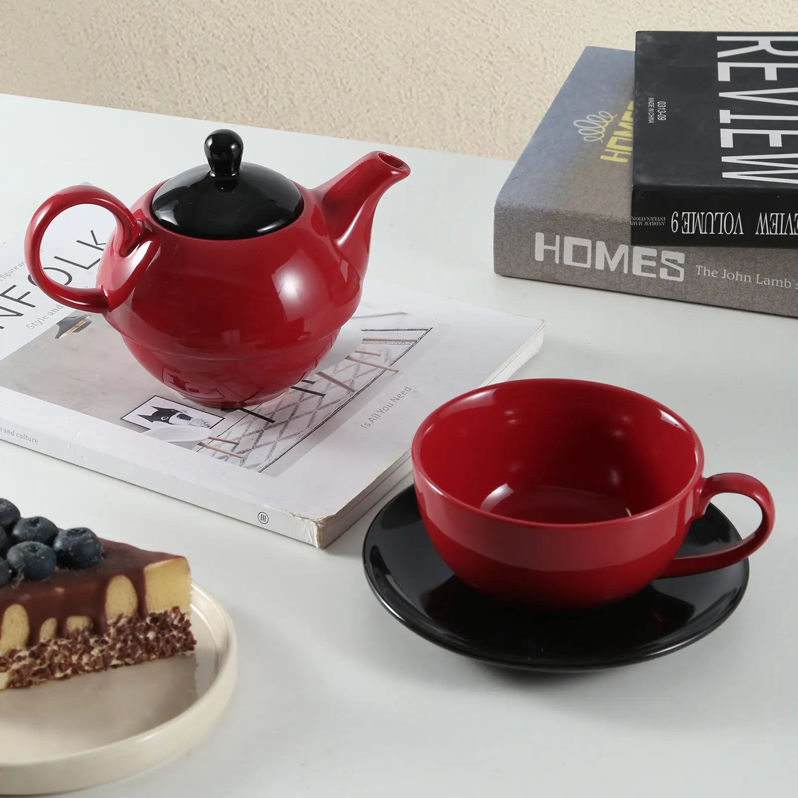 wholesale ceramic teapot and cup set (4)