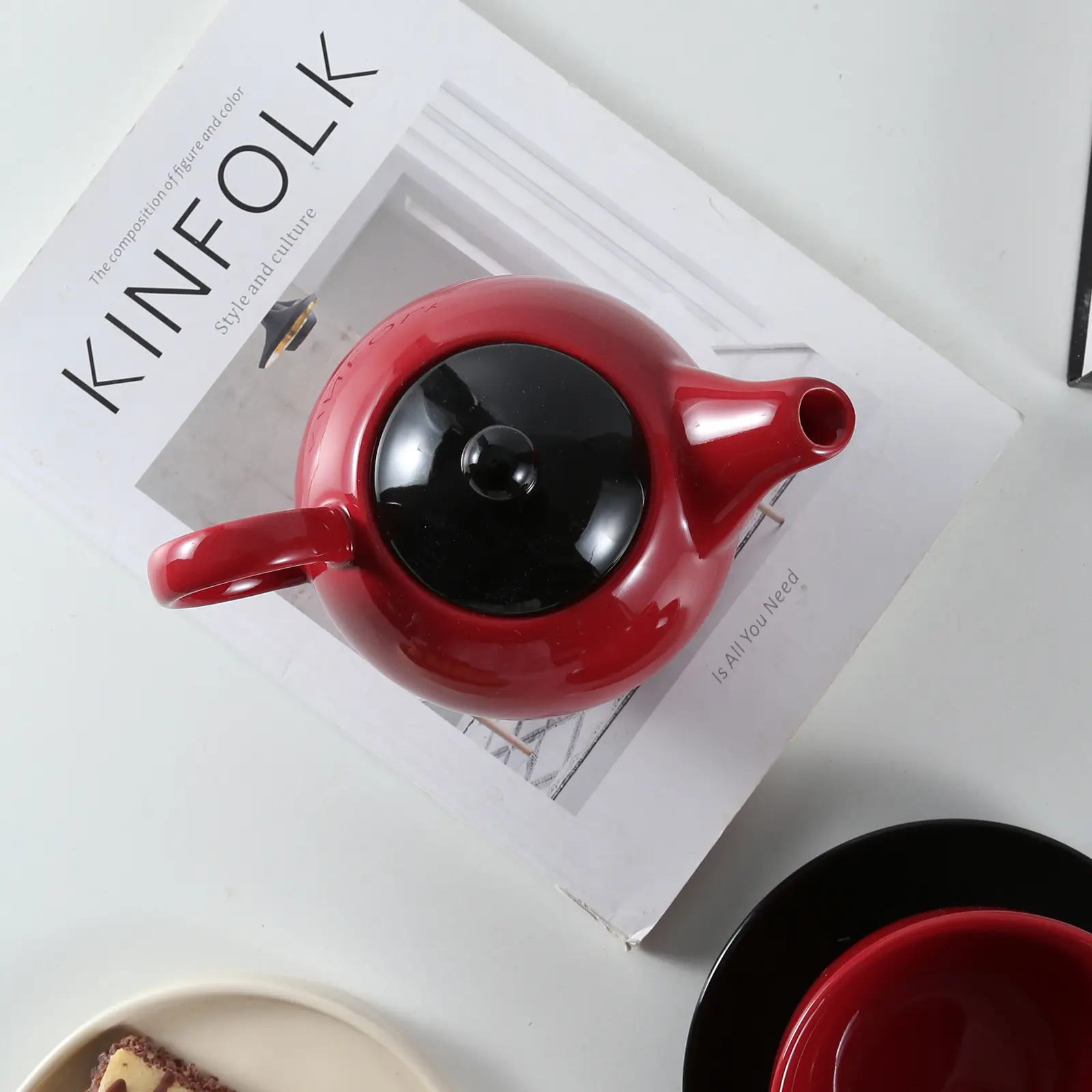 wholesale ceramic teapot and cup set (5)