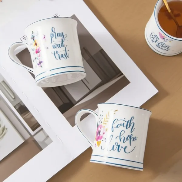 wholesale flower decor ceramic mug 1