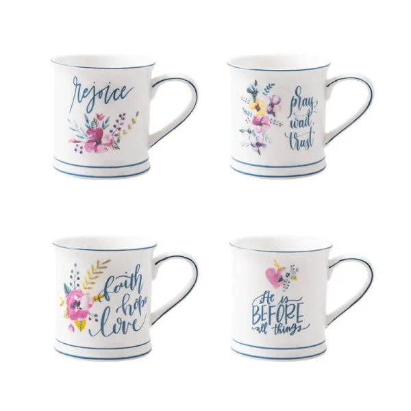 wholesale flower decor ceramic mug 7