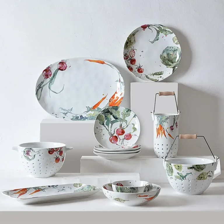 a set of ceramic tableware