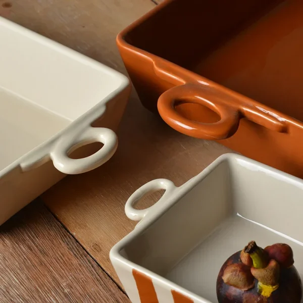 ceramic baking dishes with striped patterns (4)