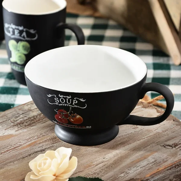 Matte Black Ceramic Kitchenware and Dinnerware Set – Includes Jars, Mugs, and Tableware