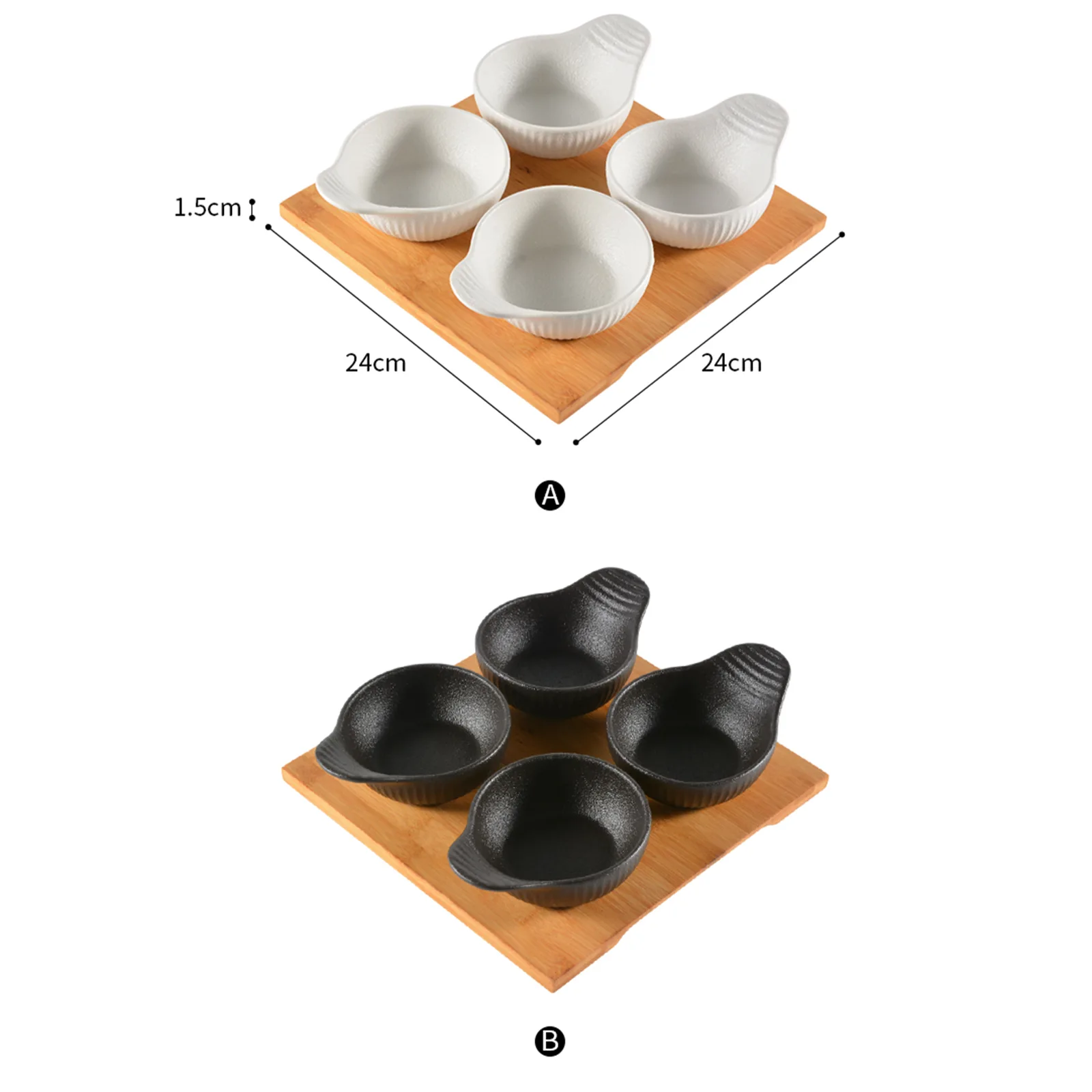 specifications of 4-piece ceramic serving bowl set