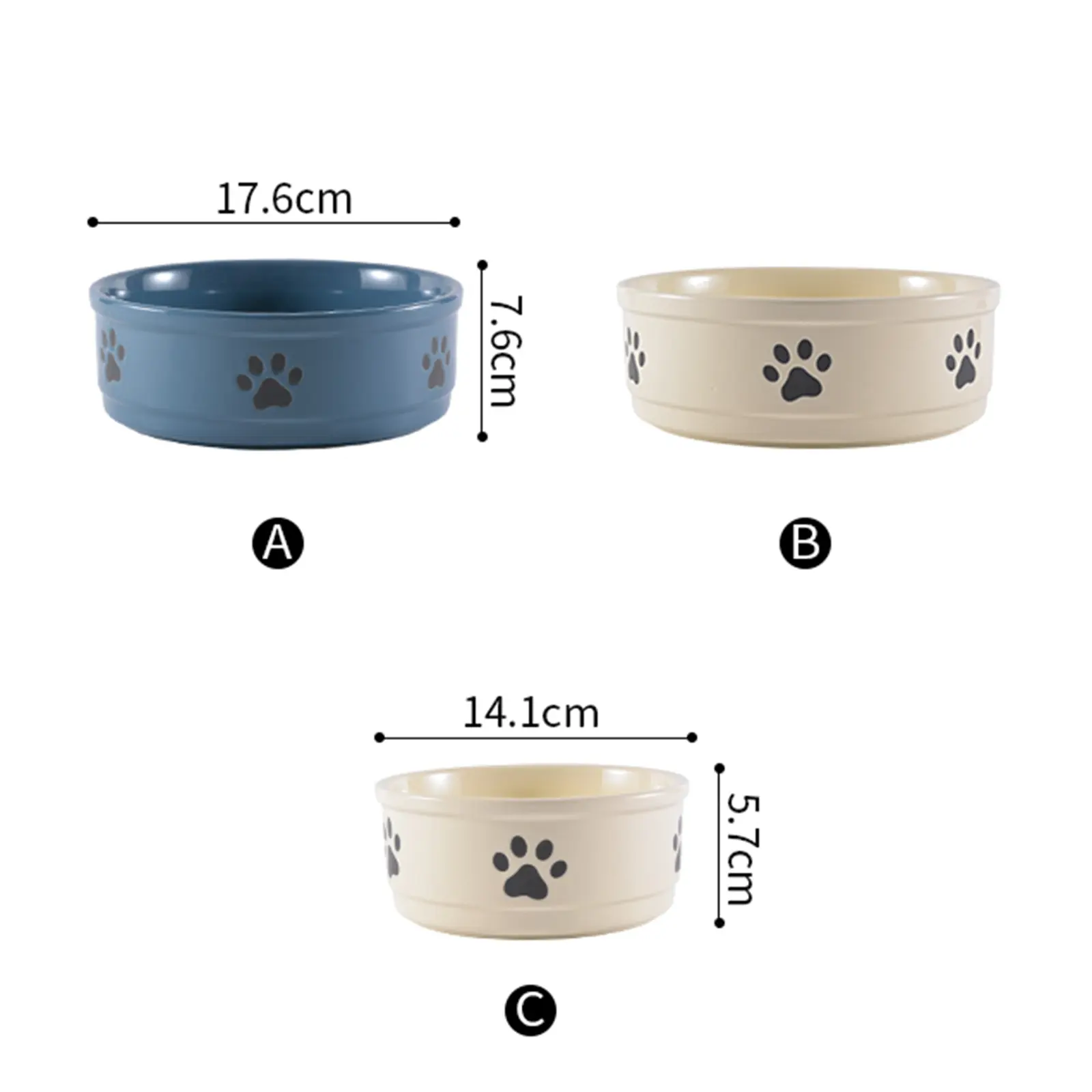 specifications of ceramic dog bowls