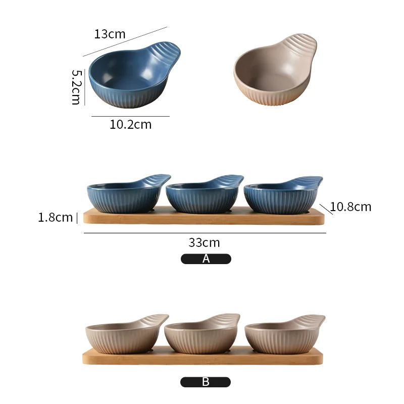 specifications of ceramic serving bowl set