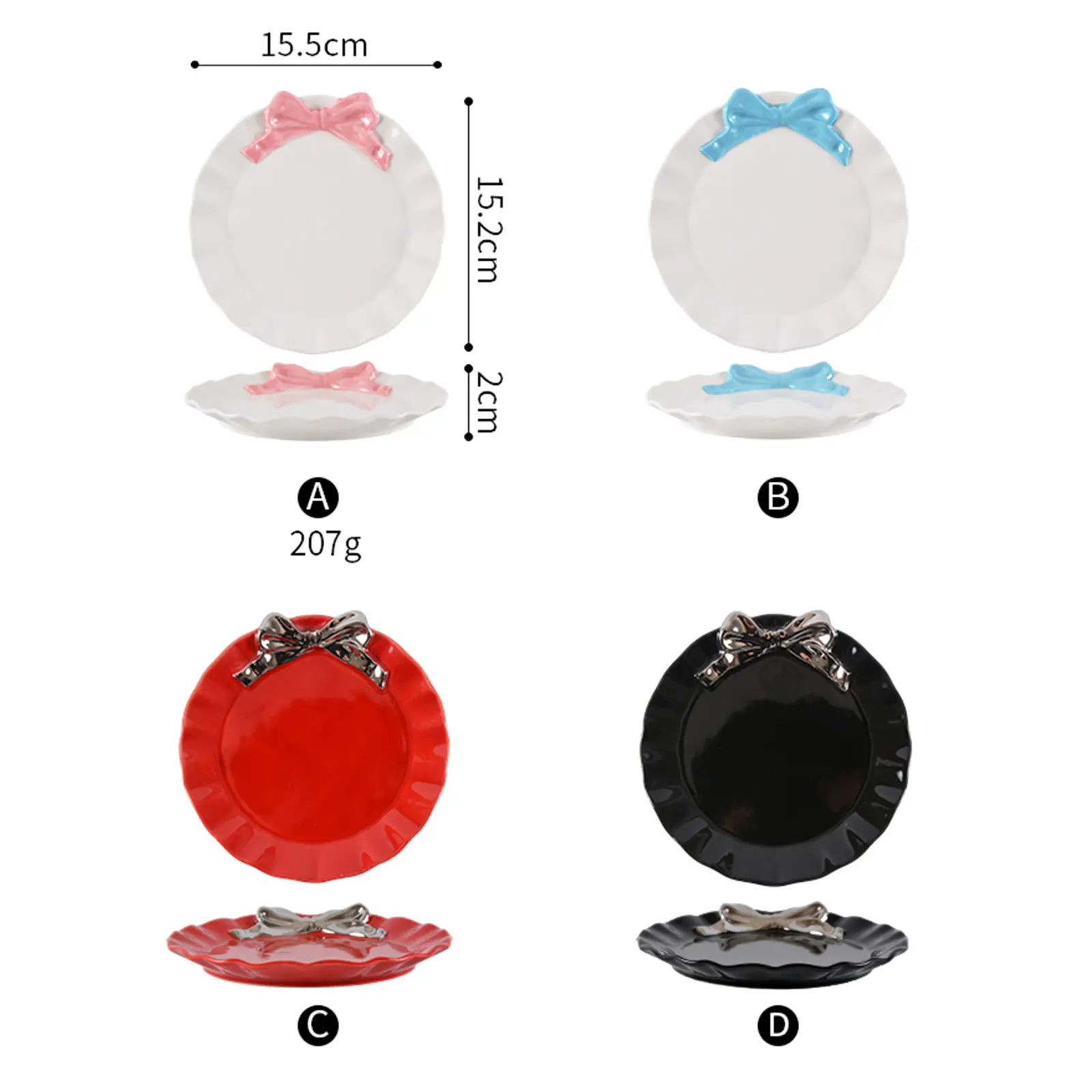 specifications of dessert plates