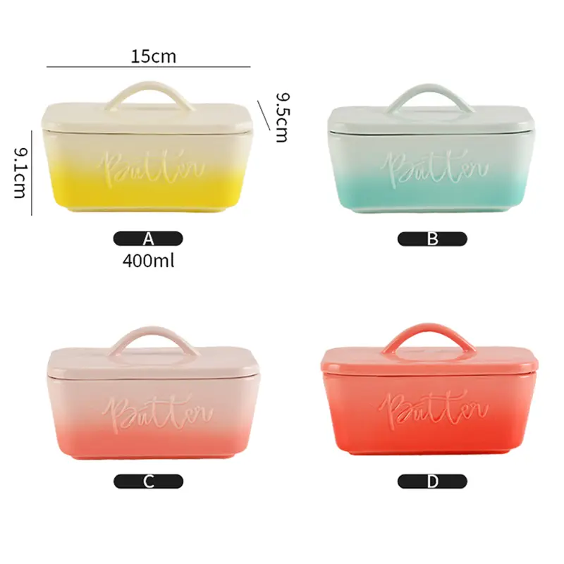 specifications of the ceramic butter dish set