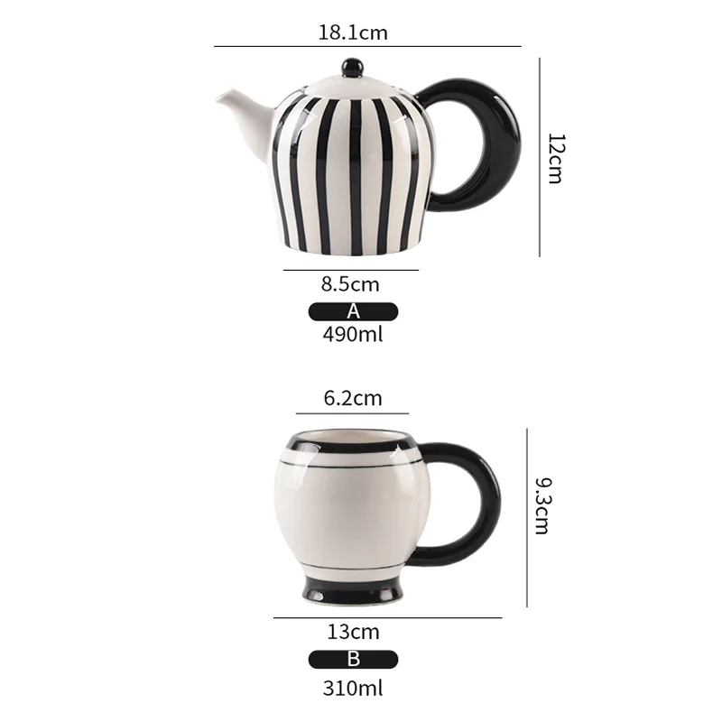 specifications of the ceramic coffee set