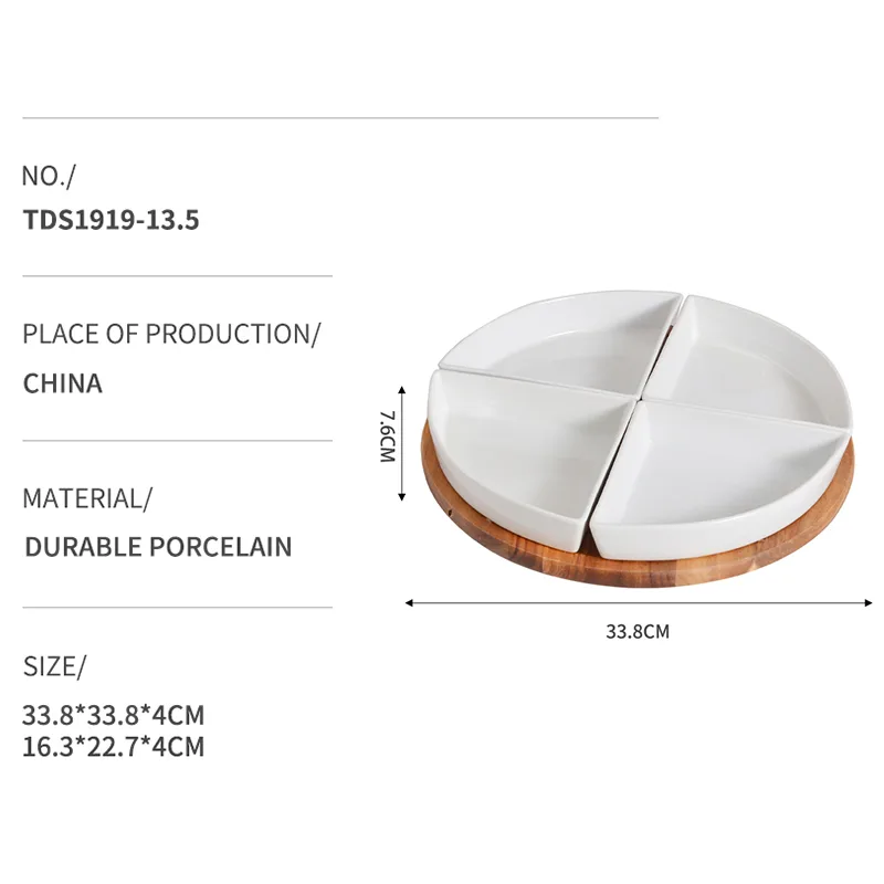 specifications of the ceramic snack plate