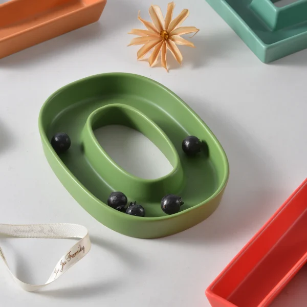 wholesale ceramic alphabet letter snack tray (5)