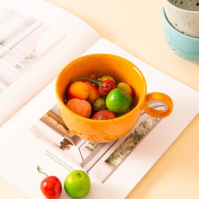 wholesale ceramic colanders with handle (4)