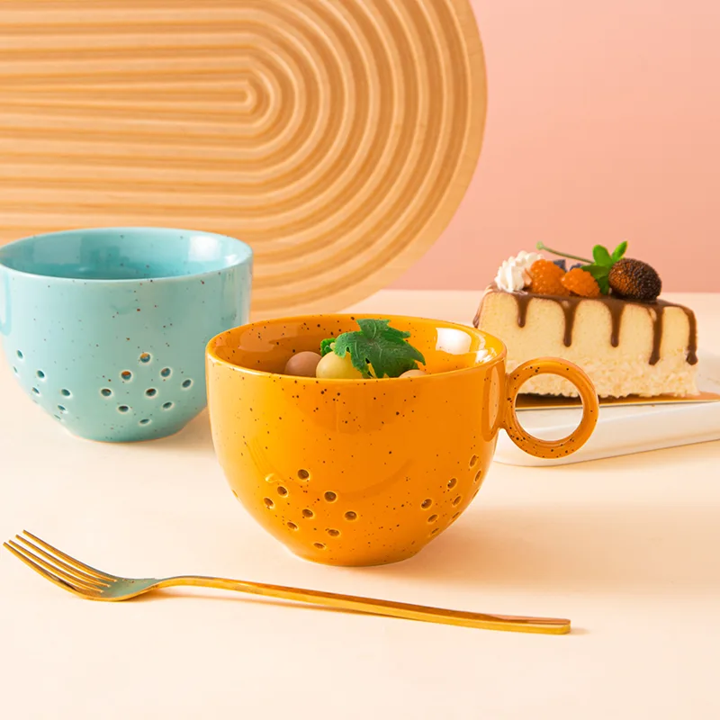 wholesale ceramic colanders with handle (5)