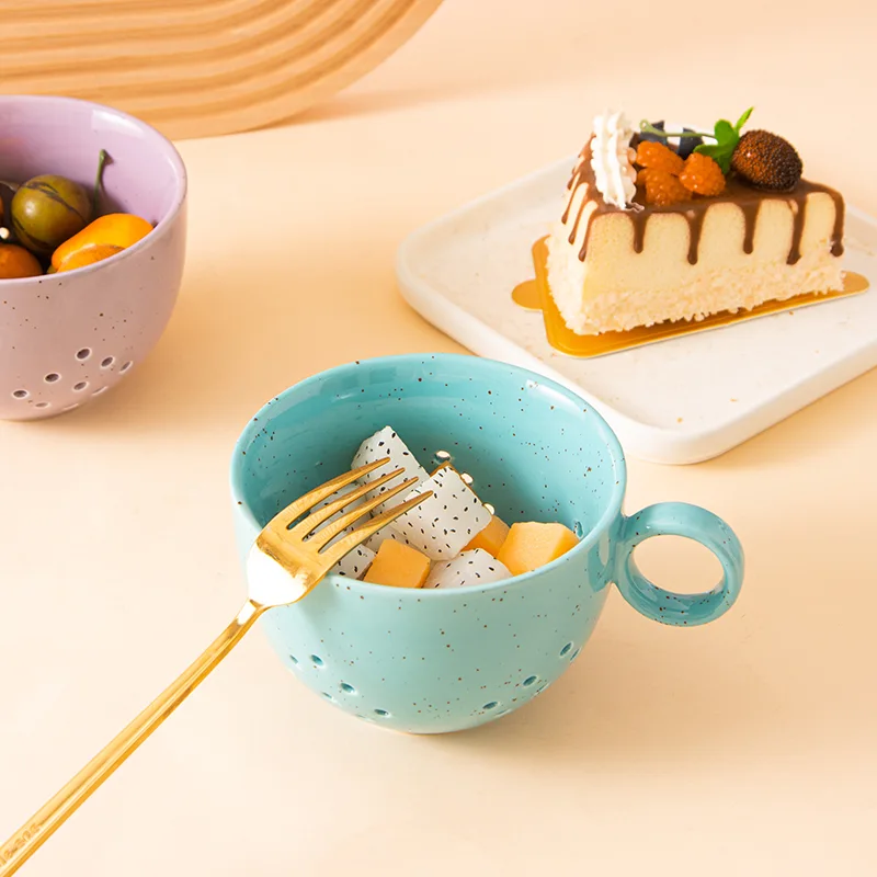 wholesale ceramic colanders with handle (6)