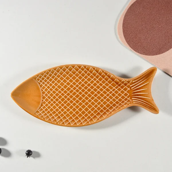 wholesale ceramic fish-shaped serving platter (5)