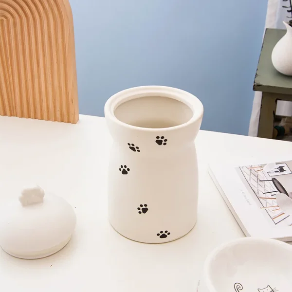 wholesale ceramic pet treat jar (2)