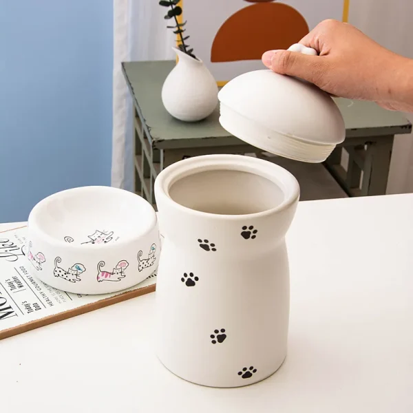 wholesale ceramic pet treat jar (4)