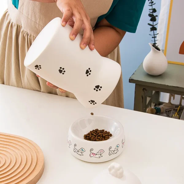 wholesale ceramic pet treat jar (5)