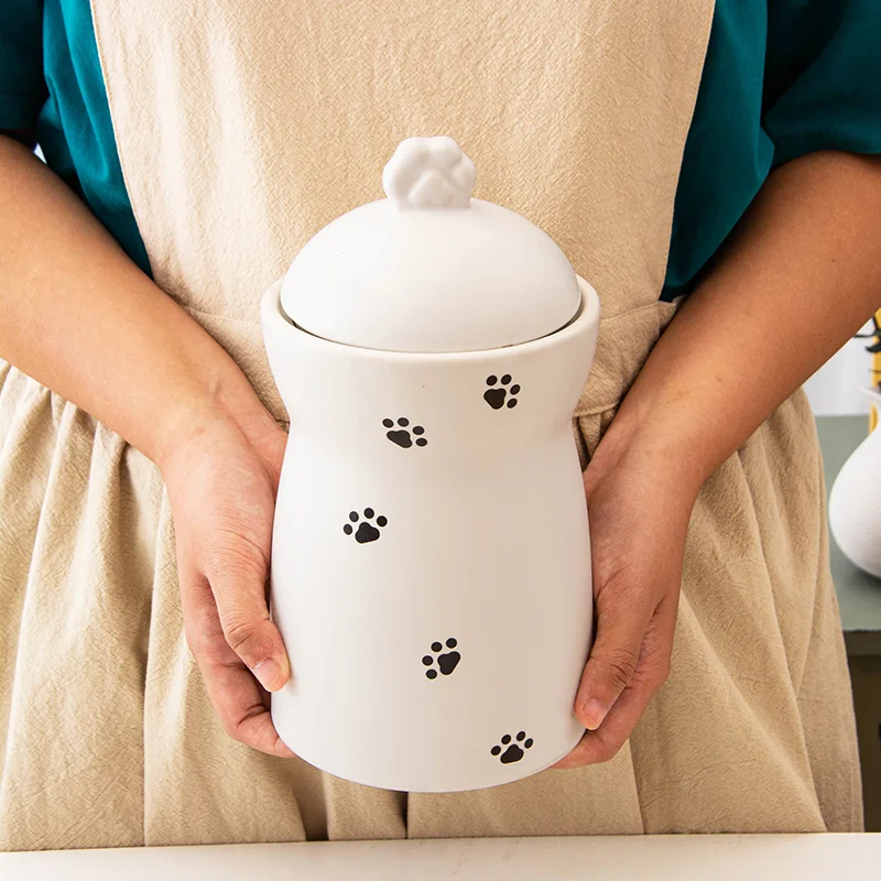 wholesale ceramic pet treat jar (6)