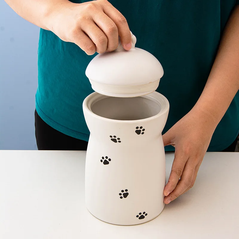 wholesale ceramic pet treat jar (7)