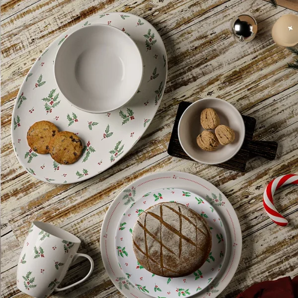 wholesale christmas-themed ceramic tableware set(2)