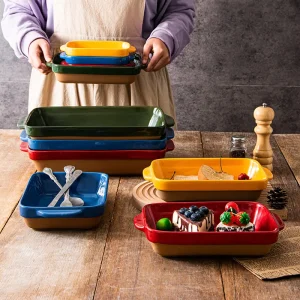 wholesale vibrantly colored ceramic bakeware sets (1)