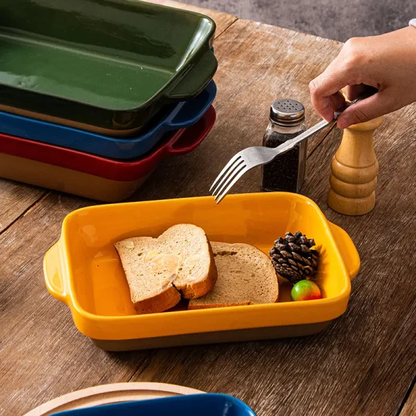 wholesale vibrantly colored ceramic bakeware sets (6)