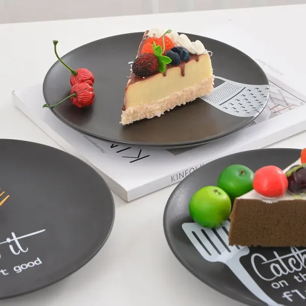 Wholesale Stoneware Round Shape Dinnerware Set of Plate Ceramic Dinner Plate