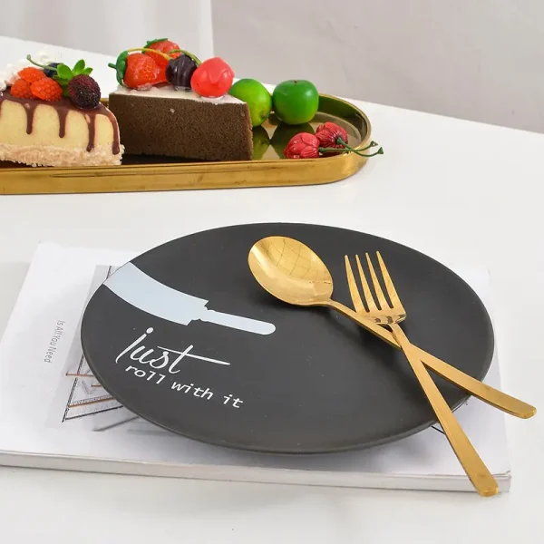 Wholesale Stoneware Round Shape Dinnerware Set of Plate Ceramic Dinner Plate