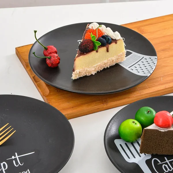 Wholesale Stoneware Round Shape Dinnerware Set of Plate Ceramic Dinner Plate