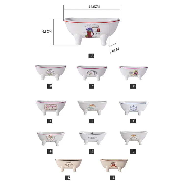 bathtub soap dishes details