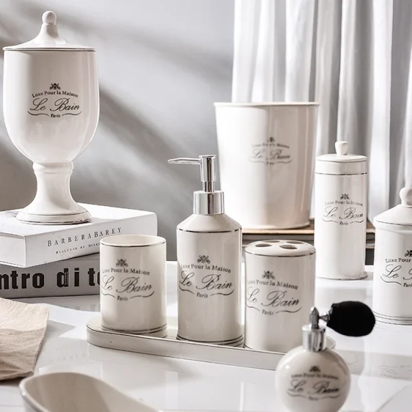 Wholesale Ceramic Bathroom Accessories 7-Piece Set (Copy)