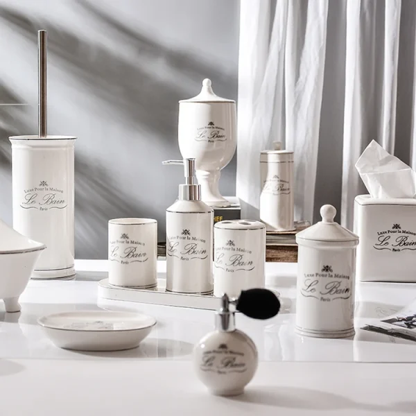 Wholesale Ceramic Bathroom Accessories 7-Piece Set (Copy)