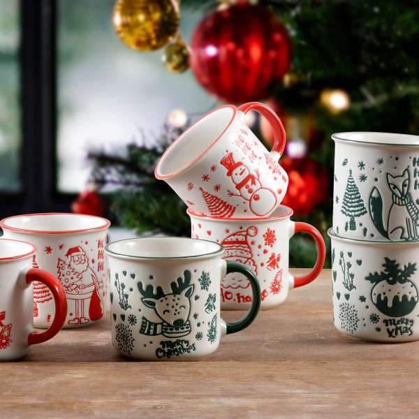 Wholesale Festive Christmas Ceramic Mug Set –Custom Holiday Coffee Cups Factory Direct