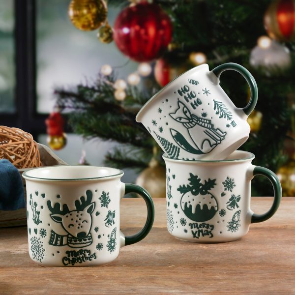 Wholesale Festive Christmas Ceramic Mug Set –Custom Holiday Coffee Cups Factory Direct