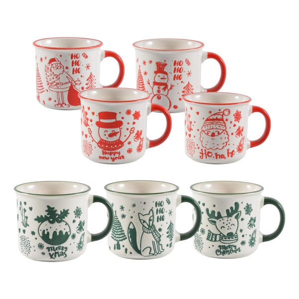 Wholesale Festive Christmas Ceramic Mug Set –Custom Holiday Coffee Cups Factory Direct