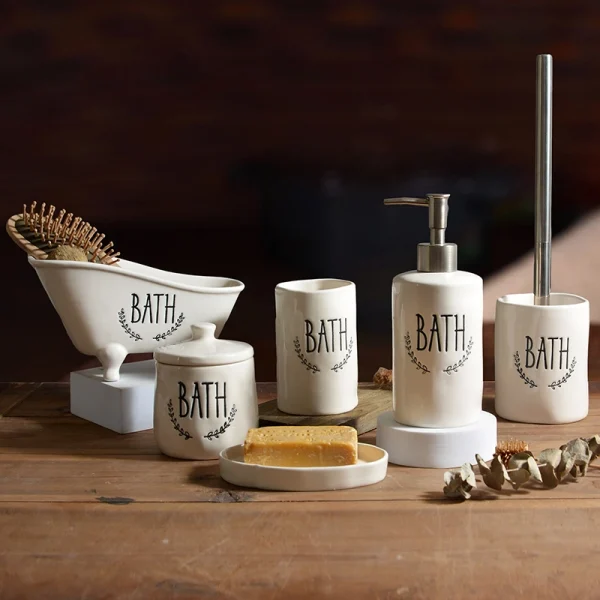 Wholesale 6-Piece Ceramic Bathroom Sets – B2B Bathroom Accessories Manufacturer