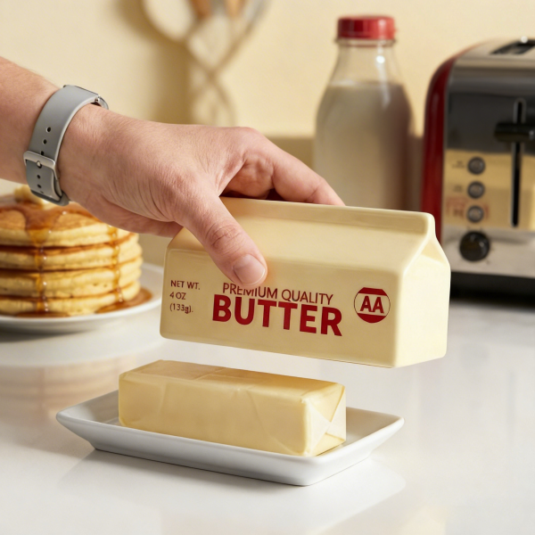 Wholesale Milk Carton Shaped Butter Dishes – Fun, High-perceived-value Ceramic Kitchenware Series