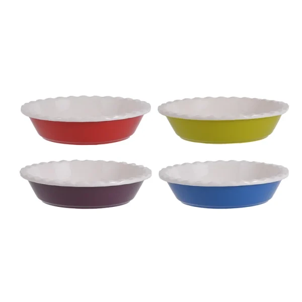 Wholesale Ceramic Pie Pan, Round Scalloped Baking Pan for Quiche & Tart