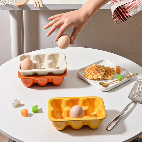 Wholesale Premium Ceramic Egg Tray for Kitchen Organization
