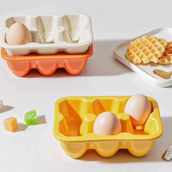 Wholesale Premium Ceramic Egg Tray for Kitchen Organization