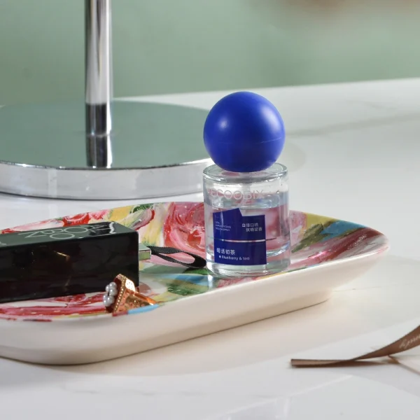 Wholesale Floral Ceramic Jewelry Plate, Rose Oil Painting Texture – Manufacturer Supply Bulk Orders